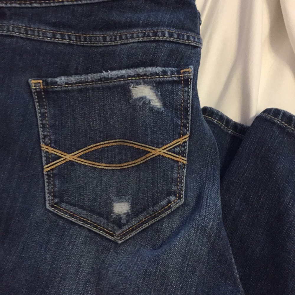 A&F holy jeans